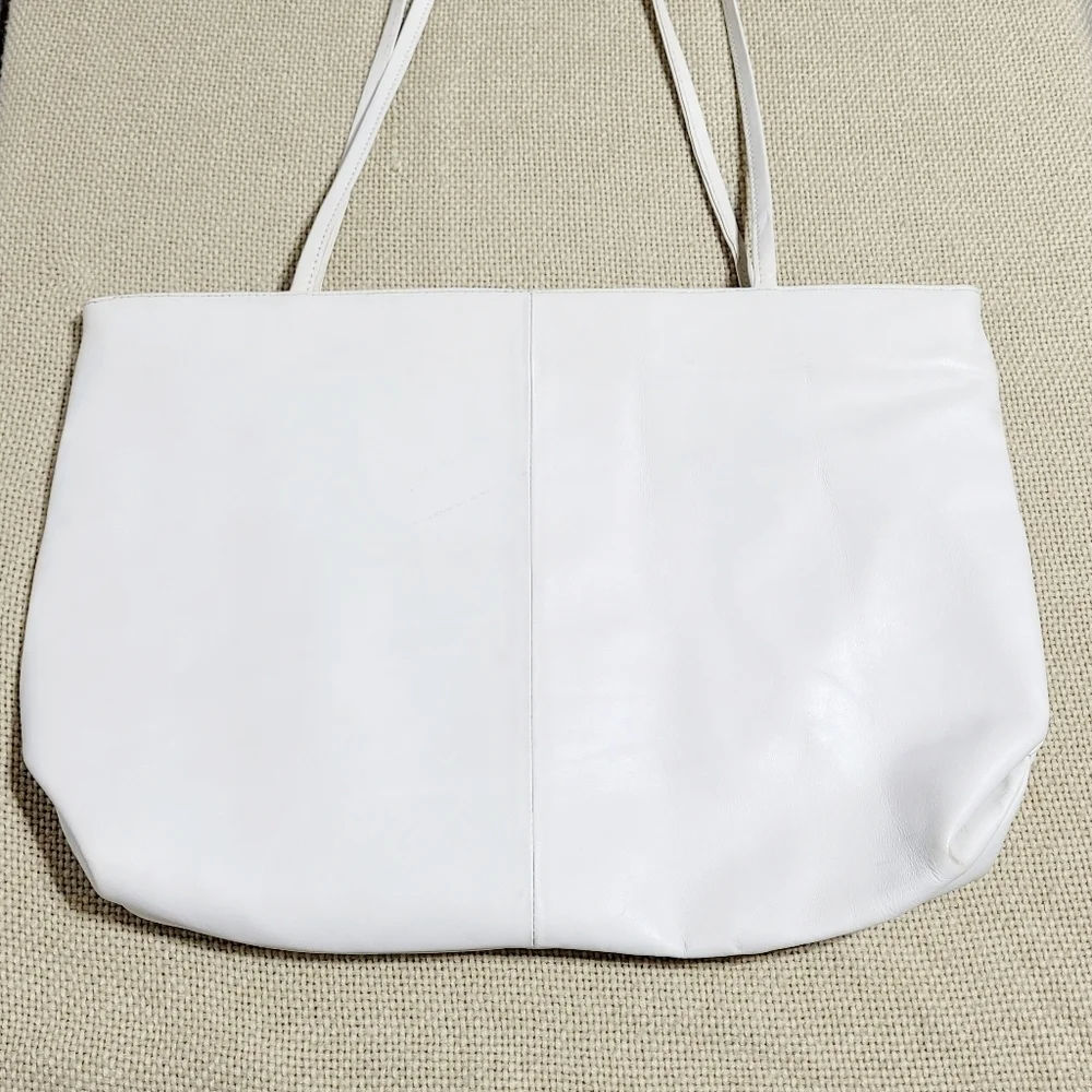 Vintage Lopez Camacho White Leather with Snakeskin Accent